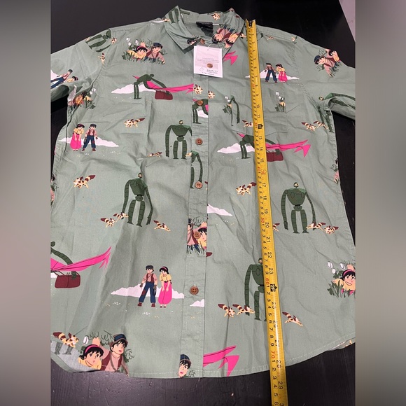 Studio Castle in the Sky Pazu, Sheeta, and Friends Woven Button-Up (Medium) - Picture 6 of 7